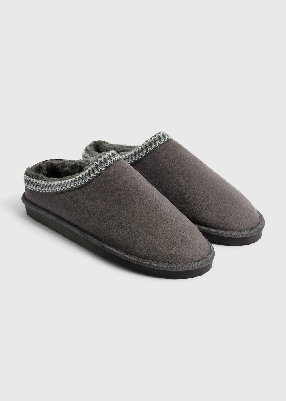 Grey Snug Mules - Size 6 Image 1