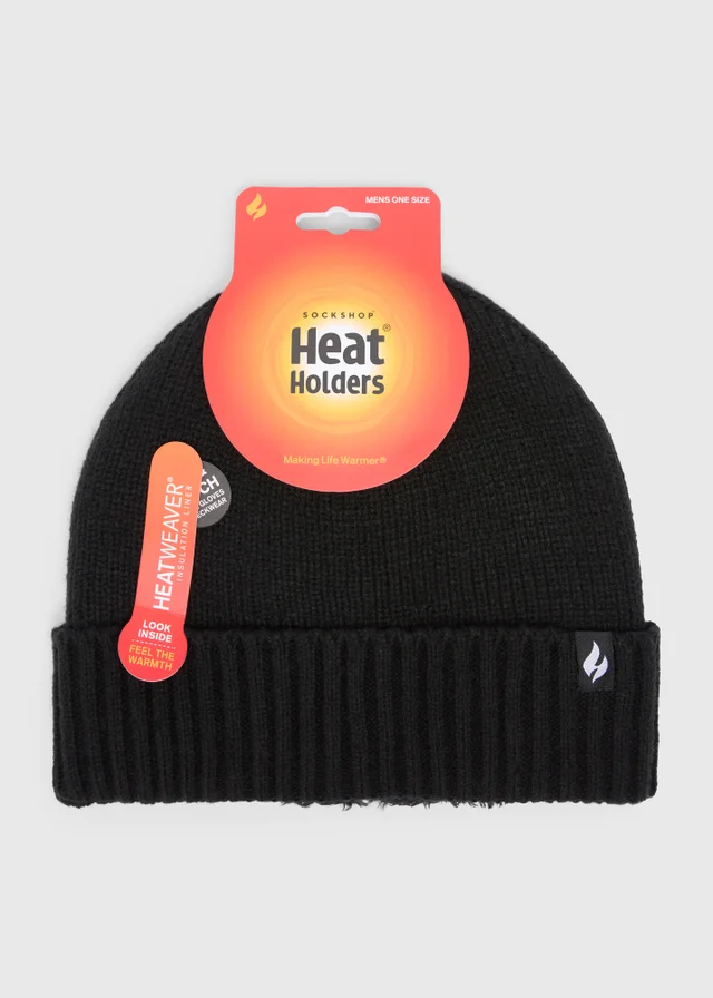 Heat Holders Black Thin Rib Hat