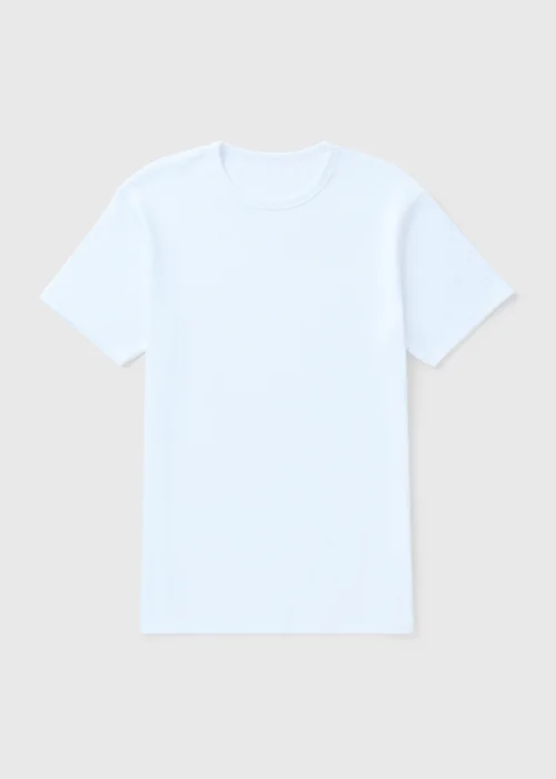 White Medium Thermal Short Sleeve T-Shirt - Small Image 3