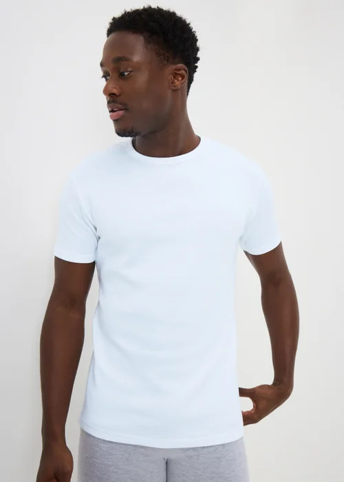 White Medium Thermal Short Sleeve T-Shirt - Small Image 1
