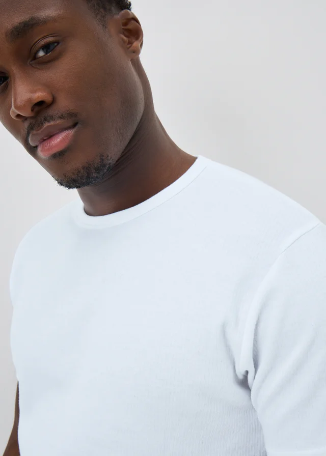 White Medium Thermal Short Sleeve T-Shirt