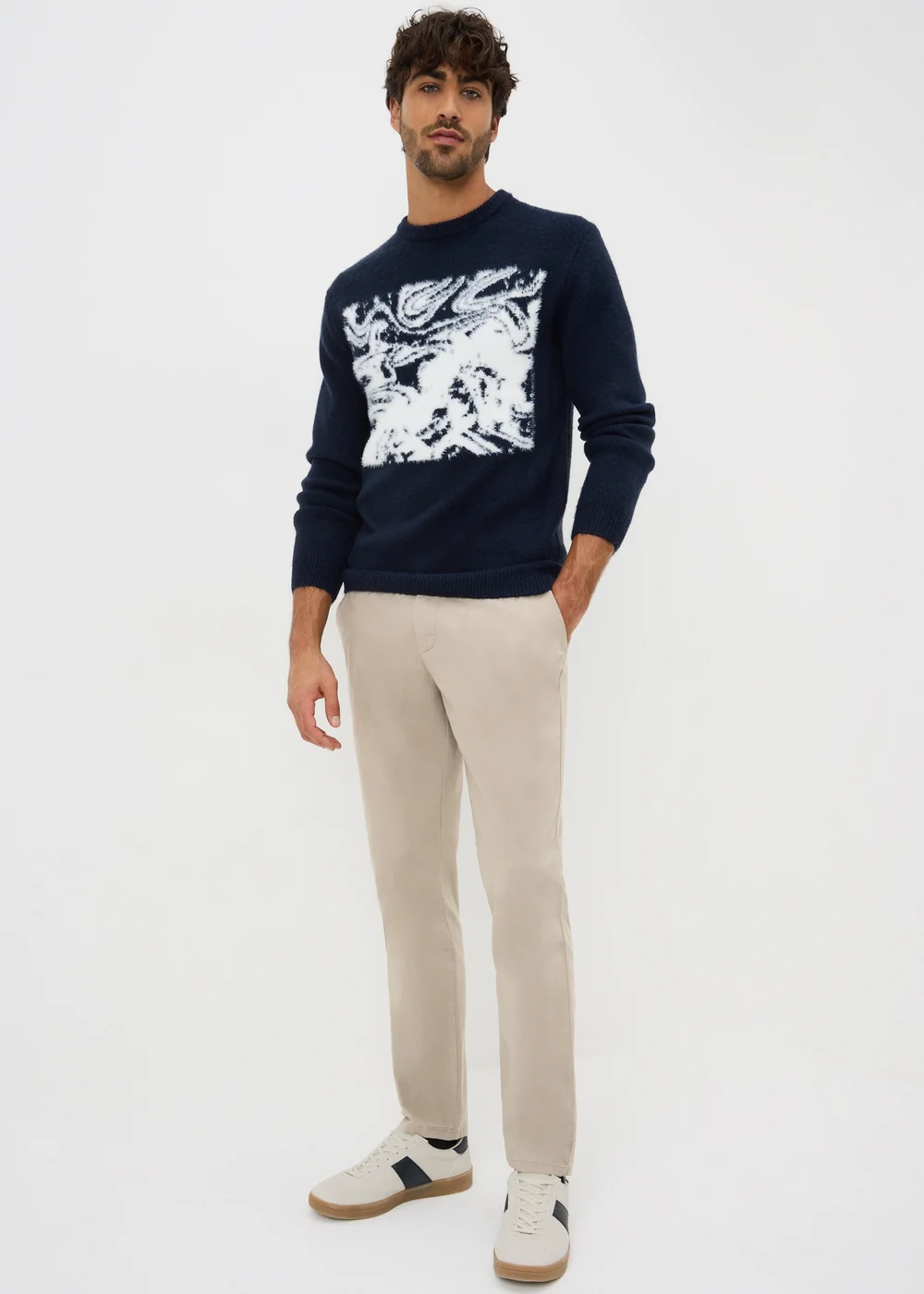 Mushroom Straight Fit Chinos - 40 Waist Short Image 1