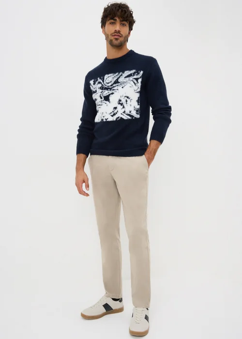 Mushroom Straight Fit Chinos - 40 Waist Short Image 1