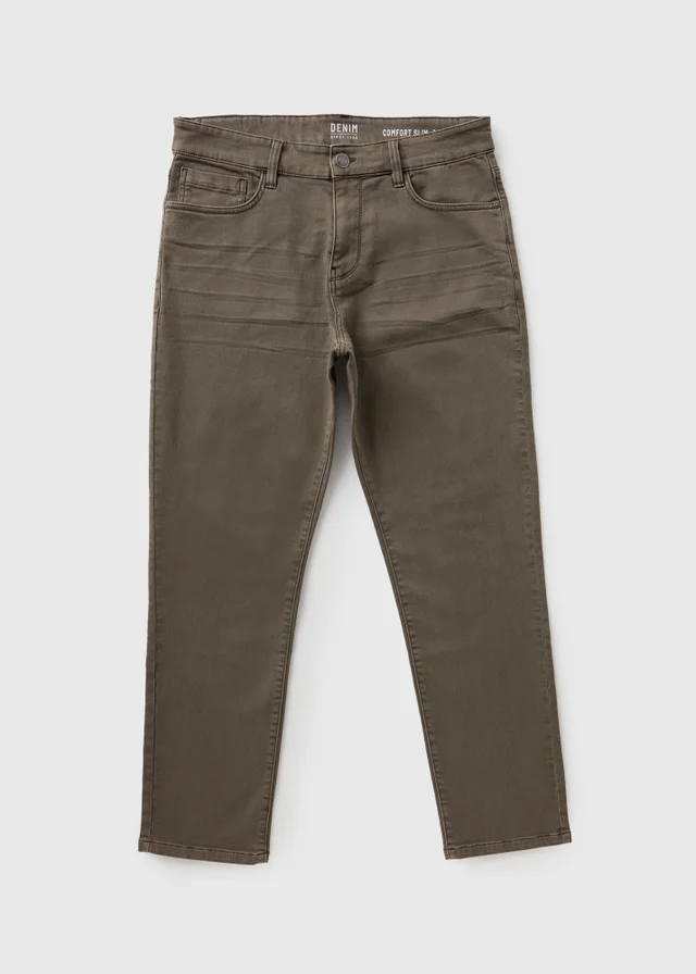 Mushroom Slim Trousers