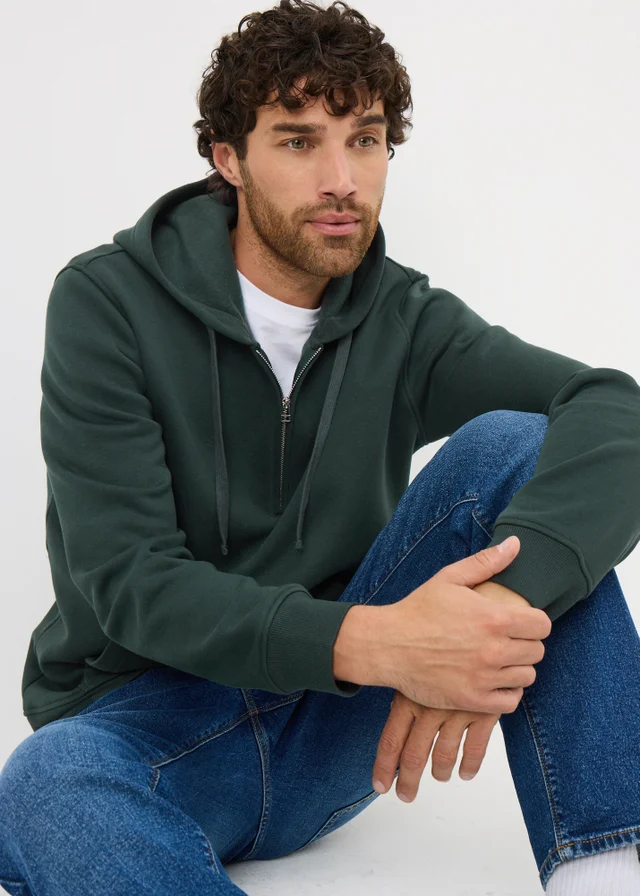 Green Half Zip Hoodie