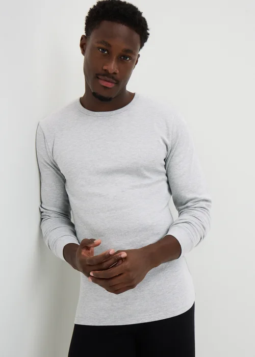 Grey Medium Thermal Long Sleeve Top - Small Image 2