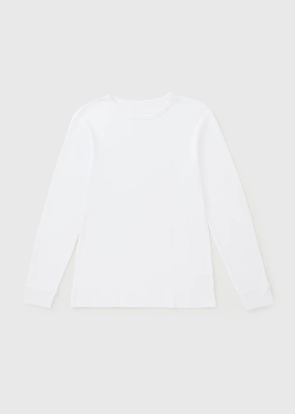 White Medium Thermal Long Sleeve Top - Small Image 1