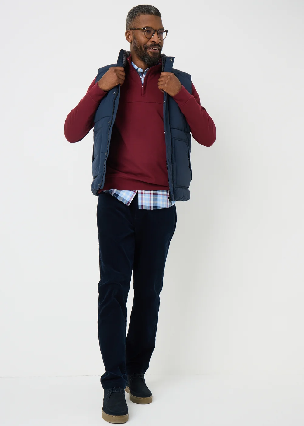 Lincoln Burgundy Quarter Zip Sweatshirt - Small Image 1