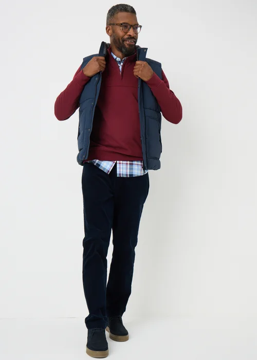 Lincoln Burgundy Quarter Zip Sweatshirt - Small Image 1