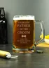 Personalised Memento Company Father of the Groom Pint Stern Tankard - One Size Image 3
