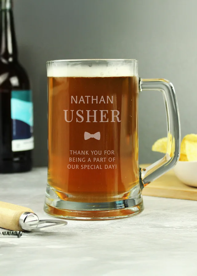 Personalised Memento Company Usher Pint Stern Tankard