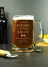 Personalised Memento Company Father of the Bride Stern Tankard - One Size Image 3
