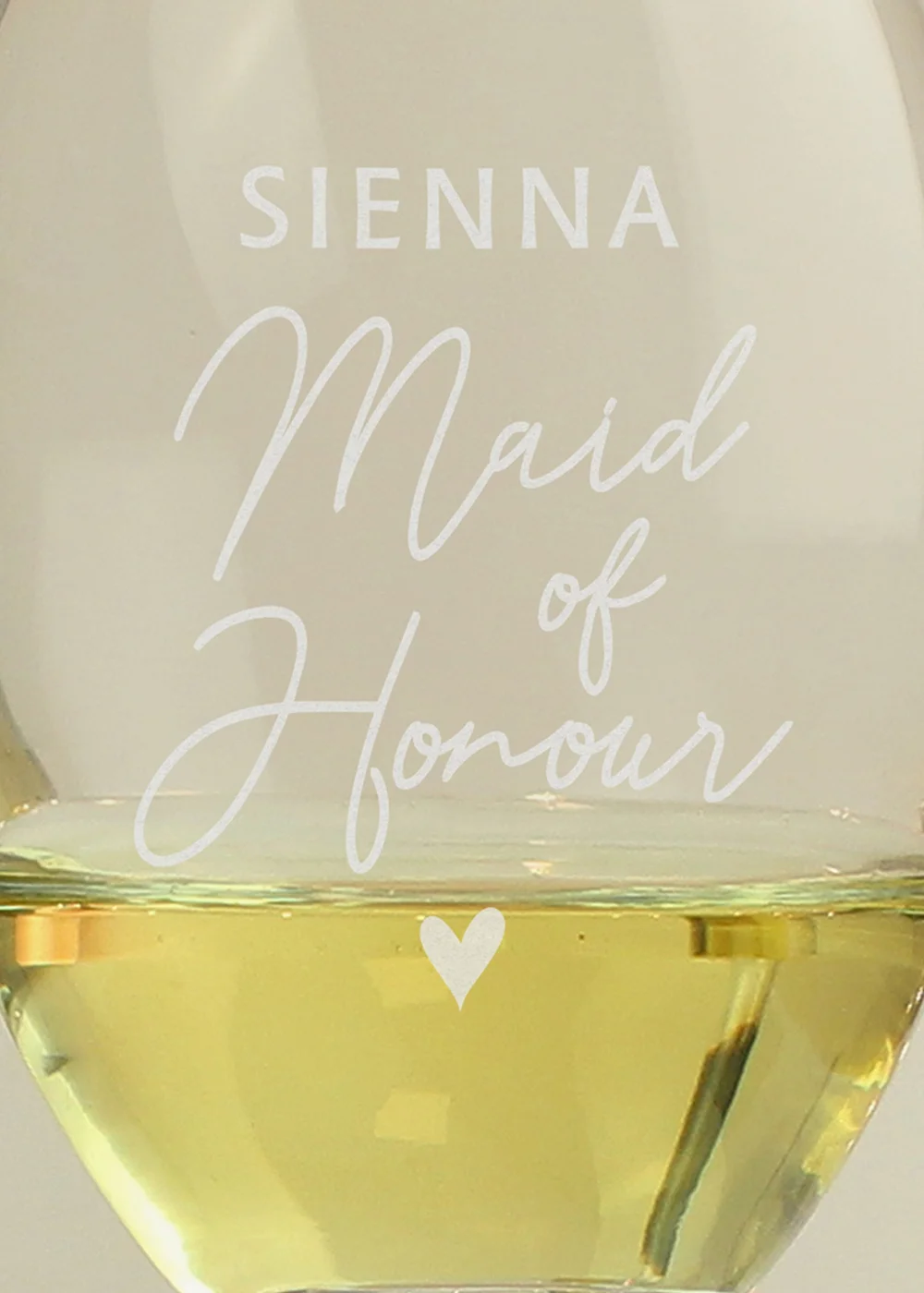 Personalised Memento Company Maid of Honour Wine Glass - One Size Image 2