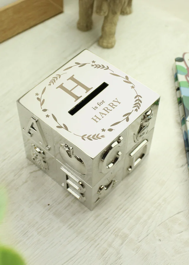 Personalised Memento Company Initial ABC Money Box