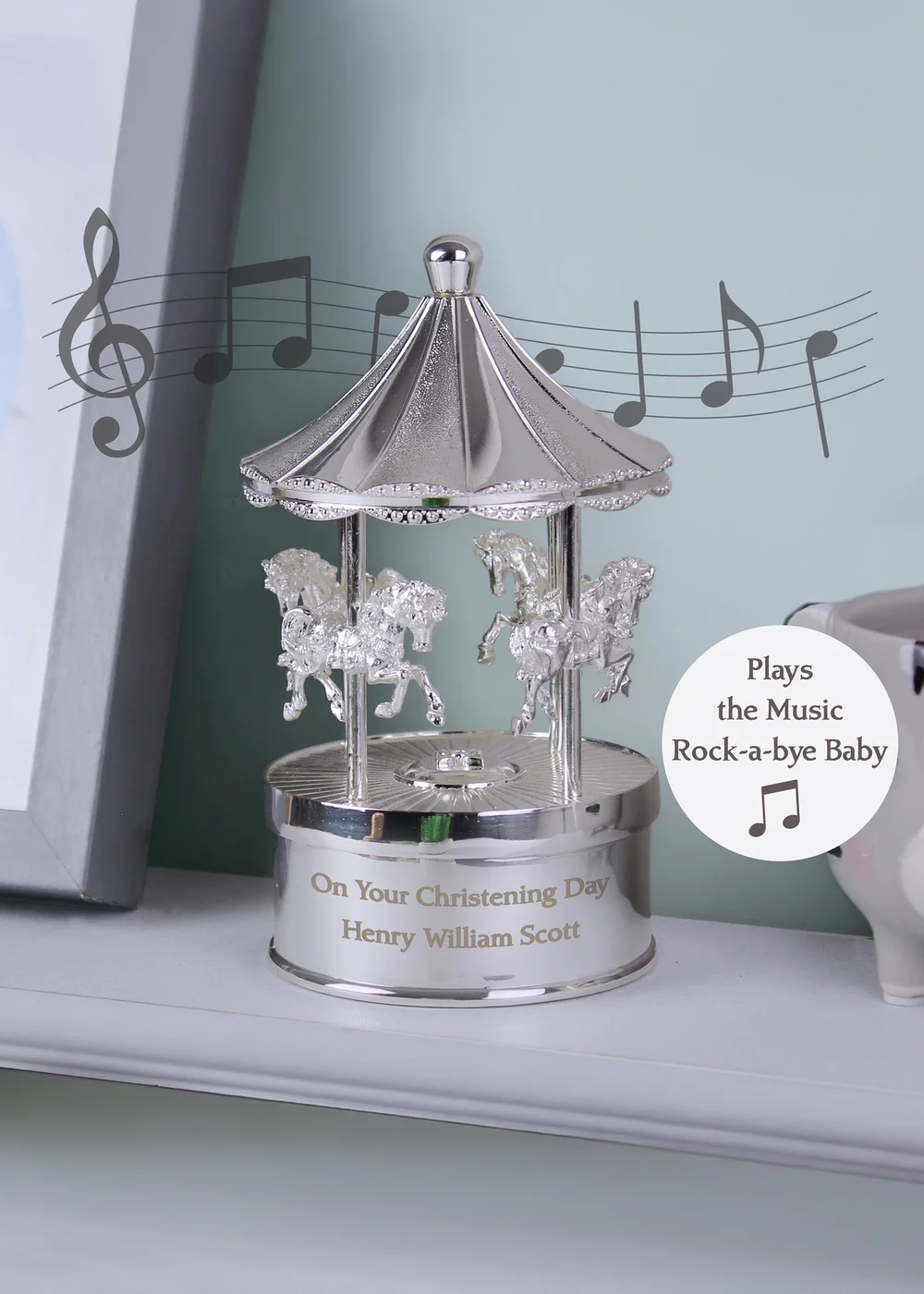 Personalised Memento Company Musical Carousel - One Size Image 3