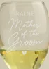 Personalised Memento Company Mother of the Groom Wine Glass - One Size Image 2