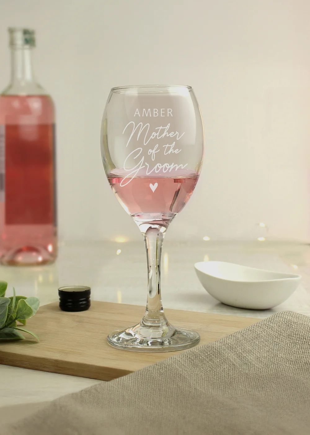 Personalised Memento Company Mother of the Groom Wine Glass - One Size Image 1