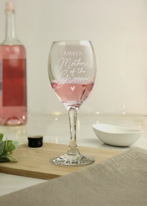 Personalised Memento Company Mother of the Groom Wine Glass - One Size Image 3