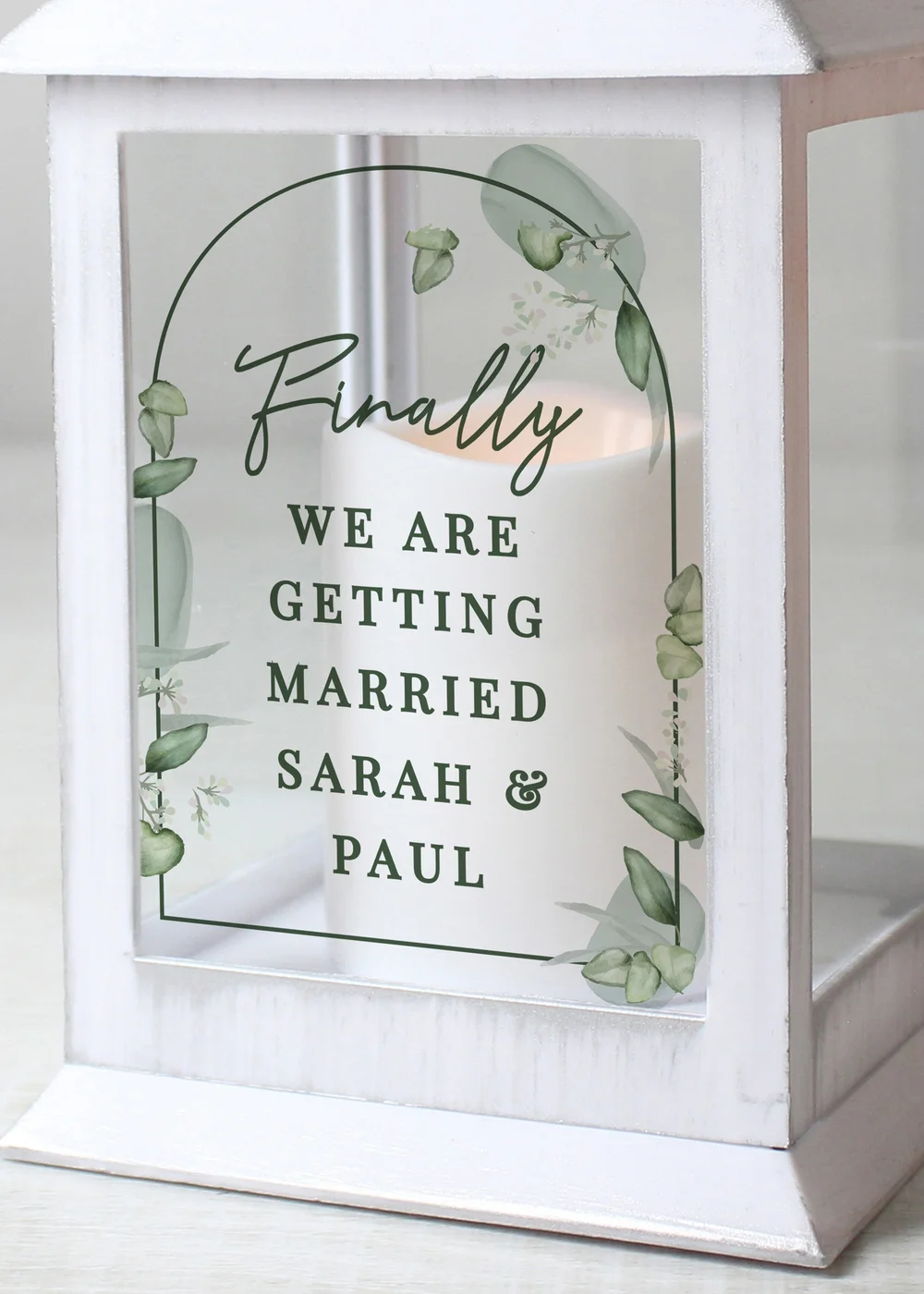 Personalised Memento Company Botanical Wedding Lantern - One Size Image 2