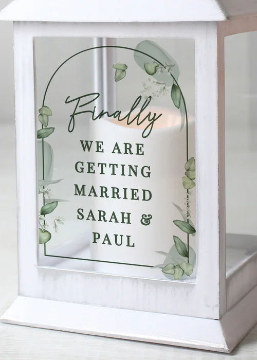 Personalised Memento Company Botanical Wedding Lantern - One Size Image 2