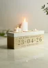 Personalised Memento Company Special Date Triple Tea Light Box - One Size Image 1