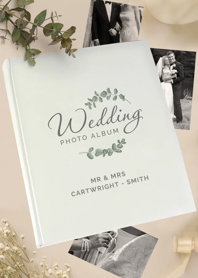 Personalised Memento Company Botanical Traditional Wedding Photo Album