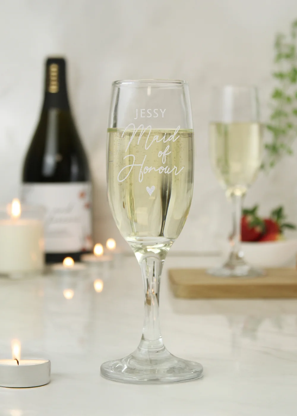 Personalised Memento Company Maid of Honour Flute Glass - One Size Image 1