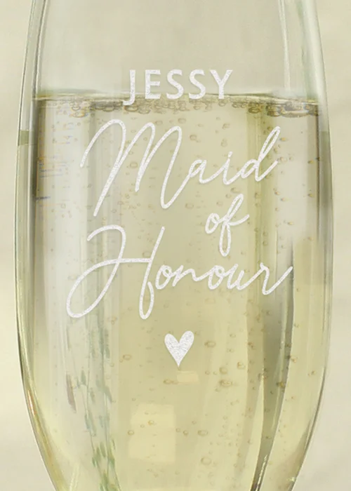 Personalised Memento Company Maid of Honour Flute Glass - One Size Image 2