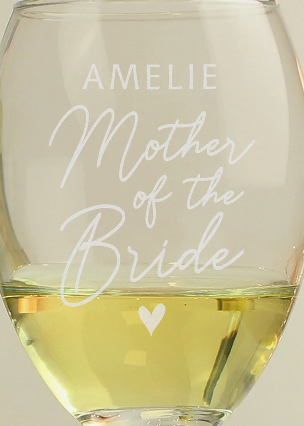 Personalised Memento Company Mother of the Bride Wine Glass - One Size Image 2