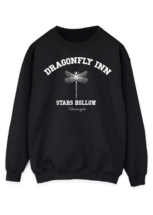Spiral Galaxy Gilmore Girls Dragonfly Inn Black Sweatshirt - 4XL Image 1