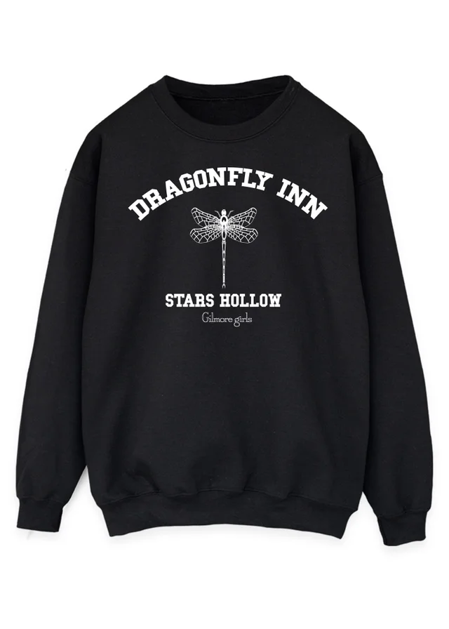 Spiral Galaxy Gilmore Girls Dragonfly Inn Black Sweatshirt