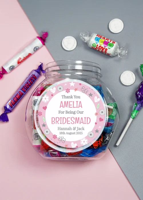 Personalised Memento Company Bridesmaid Sweet Jar - One Size Image 3