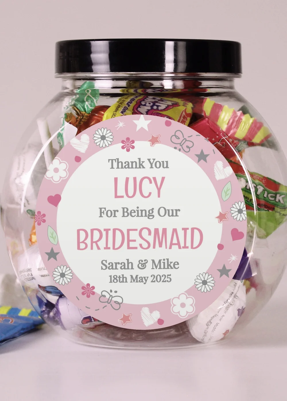 Personalised Memento Company Bridesmaid Sweet Jar - One Size Image 2