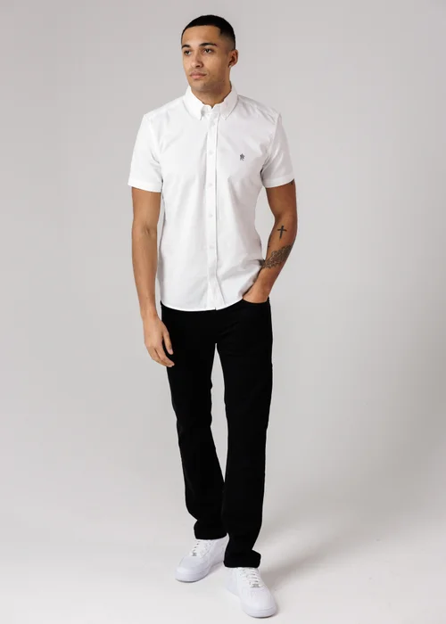 French Connection White Cotton Short Sleeve Oxford Shirt - XL Image 4