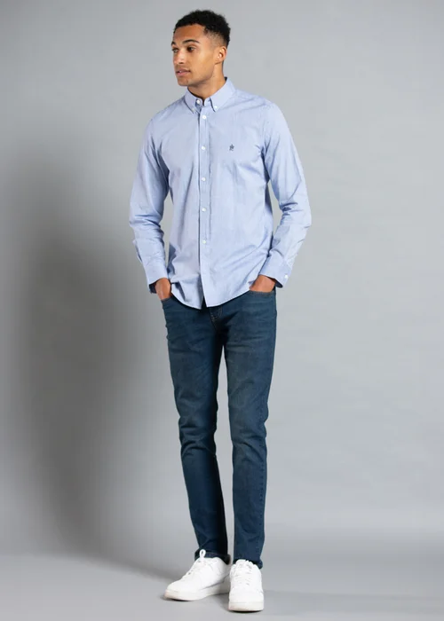 French Connection Blue Cotton Long Sleeve Oxford Shirt - Extra Large Image 3