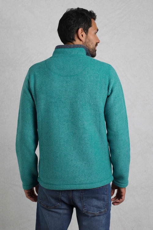 Weird Fish Teal Newark 1/4 Zip Grid Fleece - XL Image 2