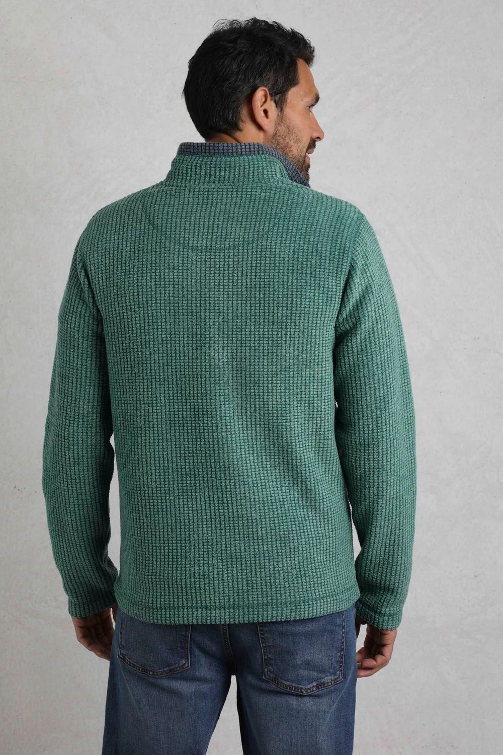 Weird Fish Emerald Green Newark 1/4 Zip Grid Fleece - 5XL Image 2