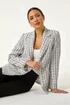 Roman Multi Check Frayed Edge Boucle Button Jacket - 16 Image 1