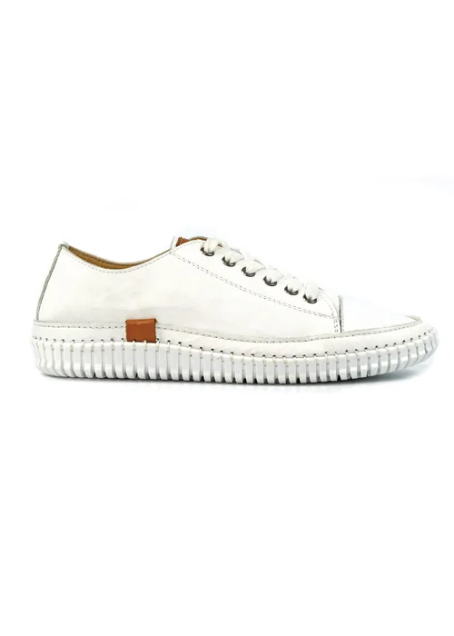 Lunar White Truffle II Plimsoll - Size 7 Image 3