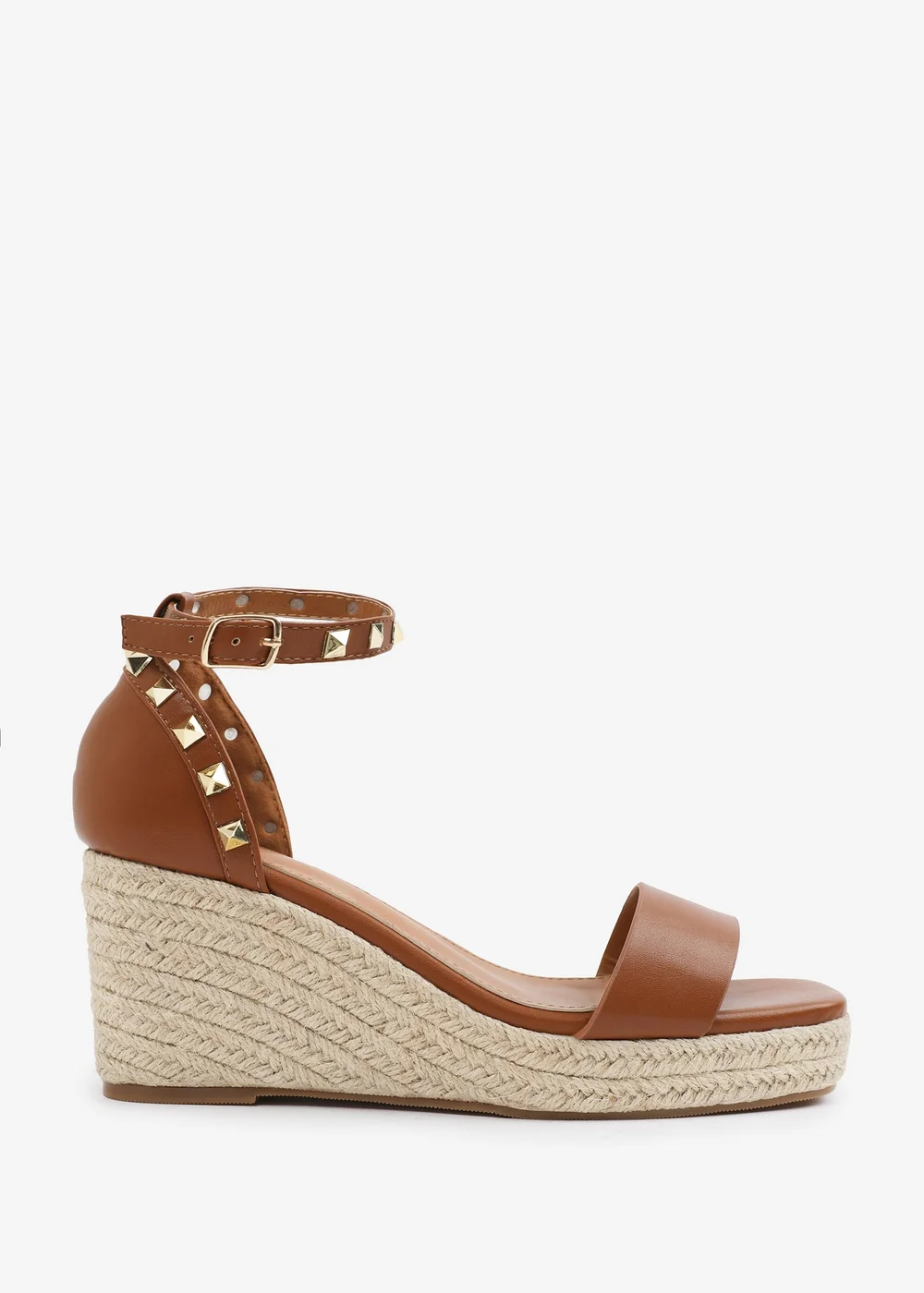 Where's That From TanPU Presley Wedge Sandals With Gladiator Ankle-Strap - Size 3 Image 2