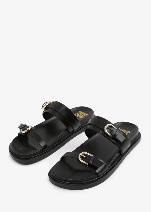 Where's That From BlackPU Abrina Flatform Sandal With Double-Buckle-Strap Details - 4 Image 3