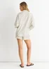 Gini London Cream Long Sleeve Batwing Stripe Shirt - 12 Image 2