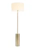 ValueLights Lexy Dimmable Plated Gold Floor Lamp with Large Drum Shade - One Size Image 2