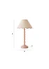 ValueLights Bobbles Painted Pink Table Lamp with Small Tapered Shade - One Size Image 6