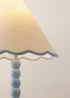 ValueLights Bobbles Painted Blue Table Lamp with Large Tapered Shade - One Size Image 4
