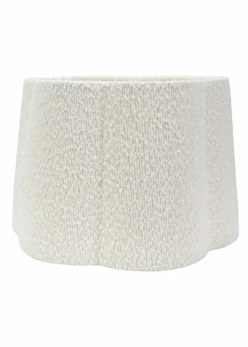 ValueLights Medium Amy Boucle Cream Tapered Ceiling Pendant Shade - One Size Image 2