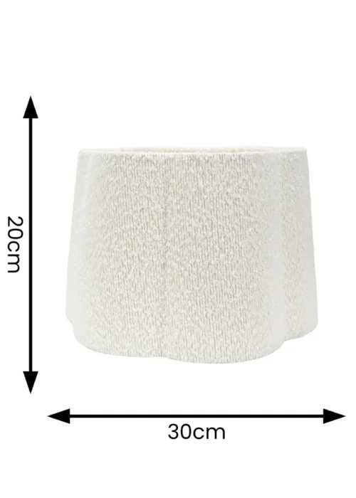 ValueLights Medium Amy Boucle Cream Tapered Ceiling Pendant Shade - One Size Image 4