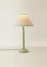 ValueLights Bobbles Painted Green Table Lamp with Small Tapered Shade - One Size Image 5