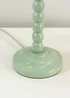 ValueLights Bobbles Painted Green Table Lamp with Small Tapered Shade - One Size Image 4