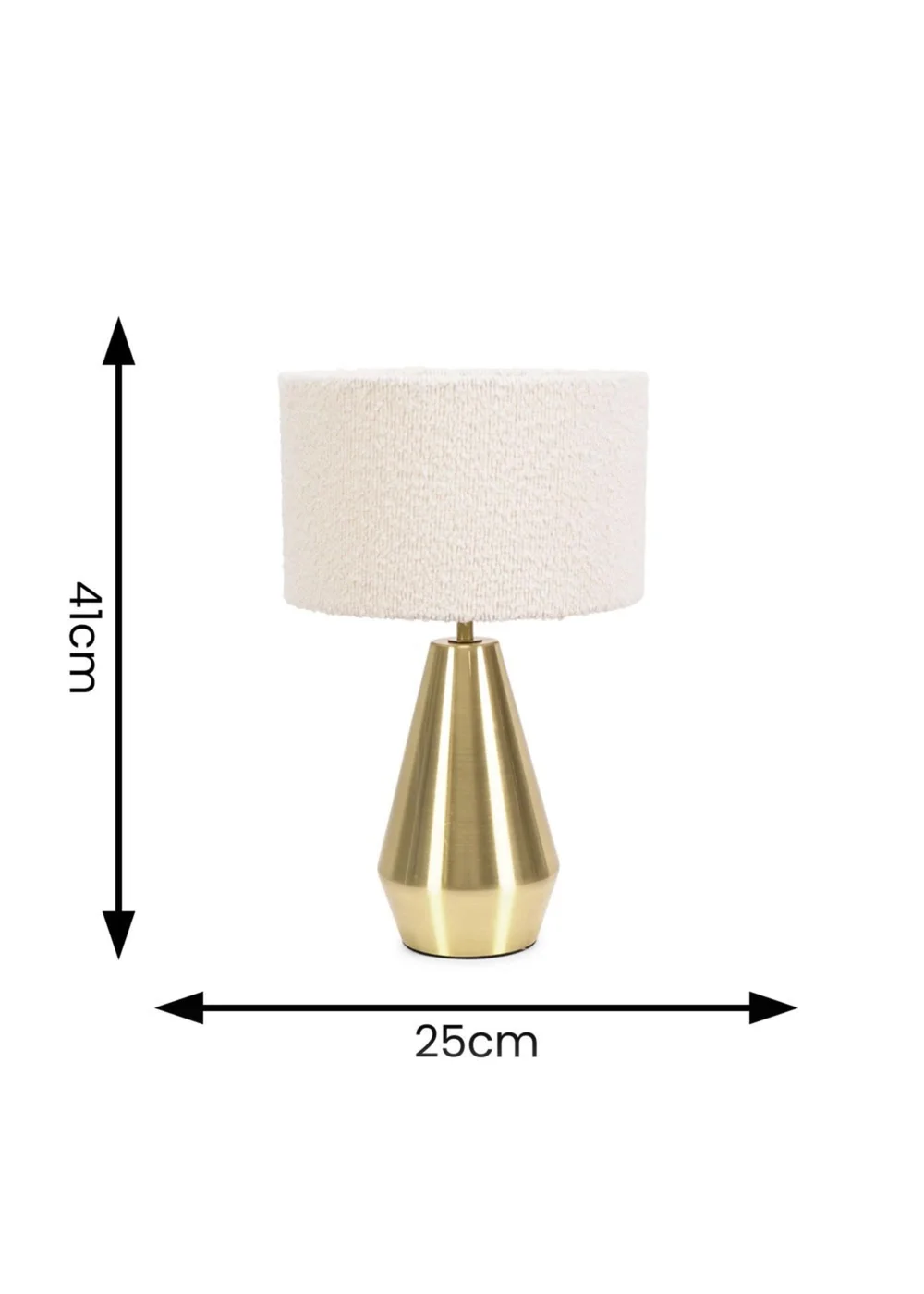 ValueLights Jax Dimmable Antique Gold Table Lamp with Small Drum Shade - One Size Image 6